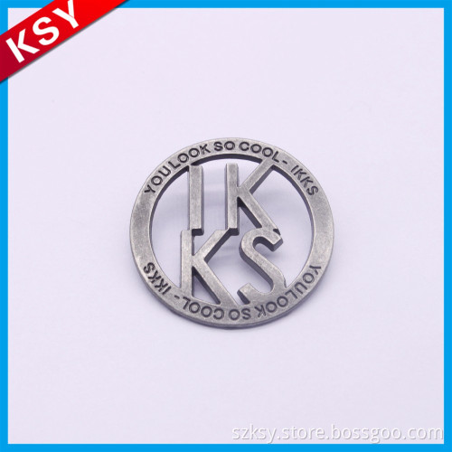 Fashionable Fine Workmanship Metal Emboss Rubber Tags Jeans Labels For Clothing